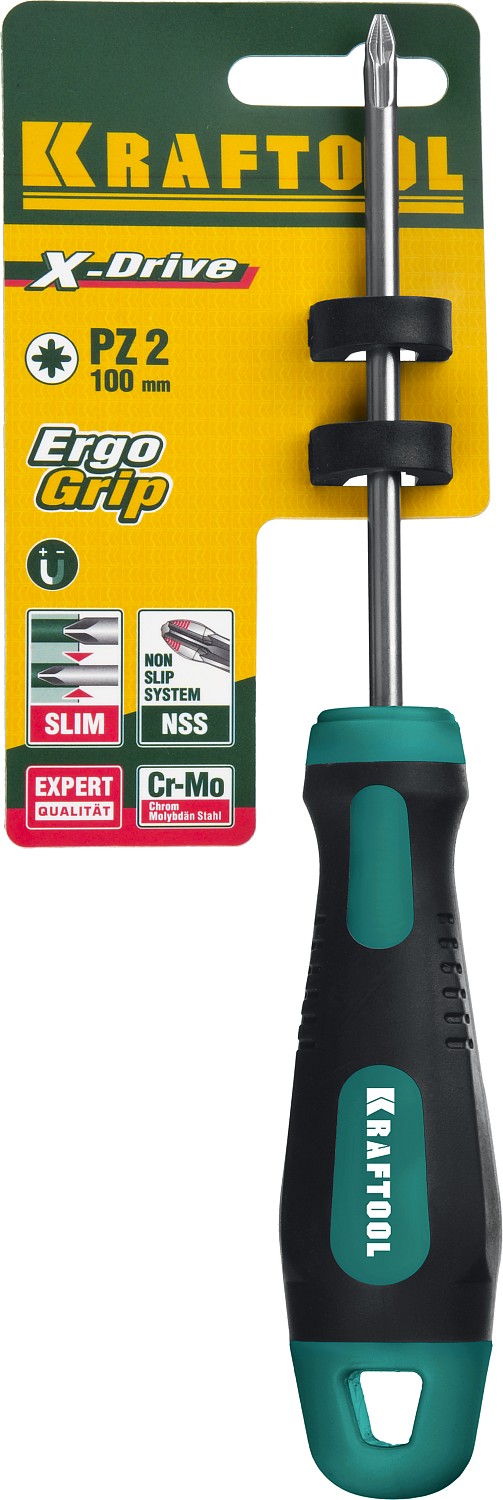 KRAFTOOL Х-Drive, PZ2 x 100, отвертка (250073-2-100)