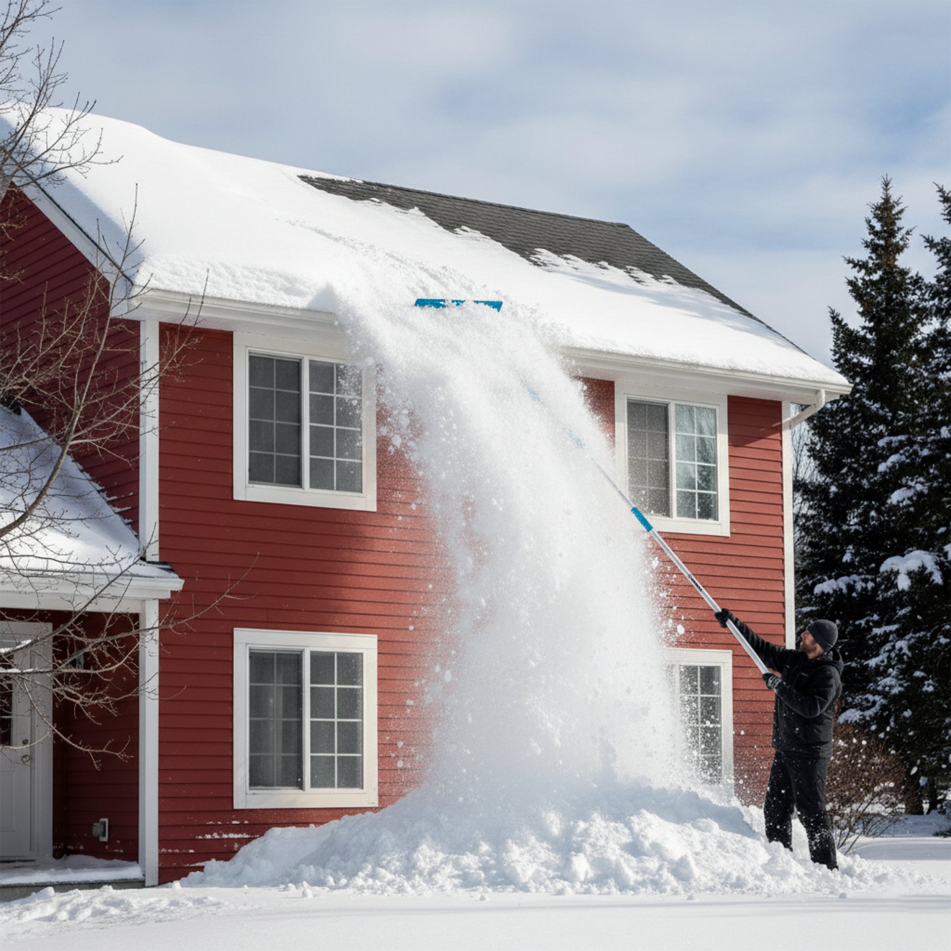 GRINDA скребок для удаления снега с крыши, телескопический,1,9 - 5,8 м, 620 мм, PROLine (39945)