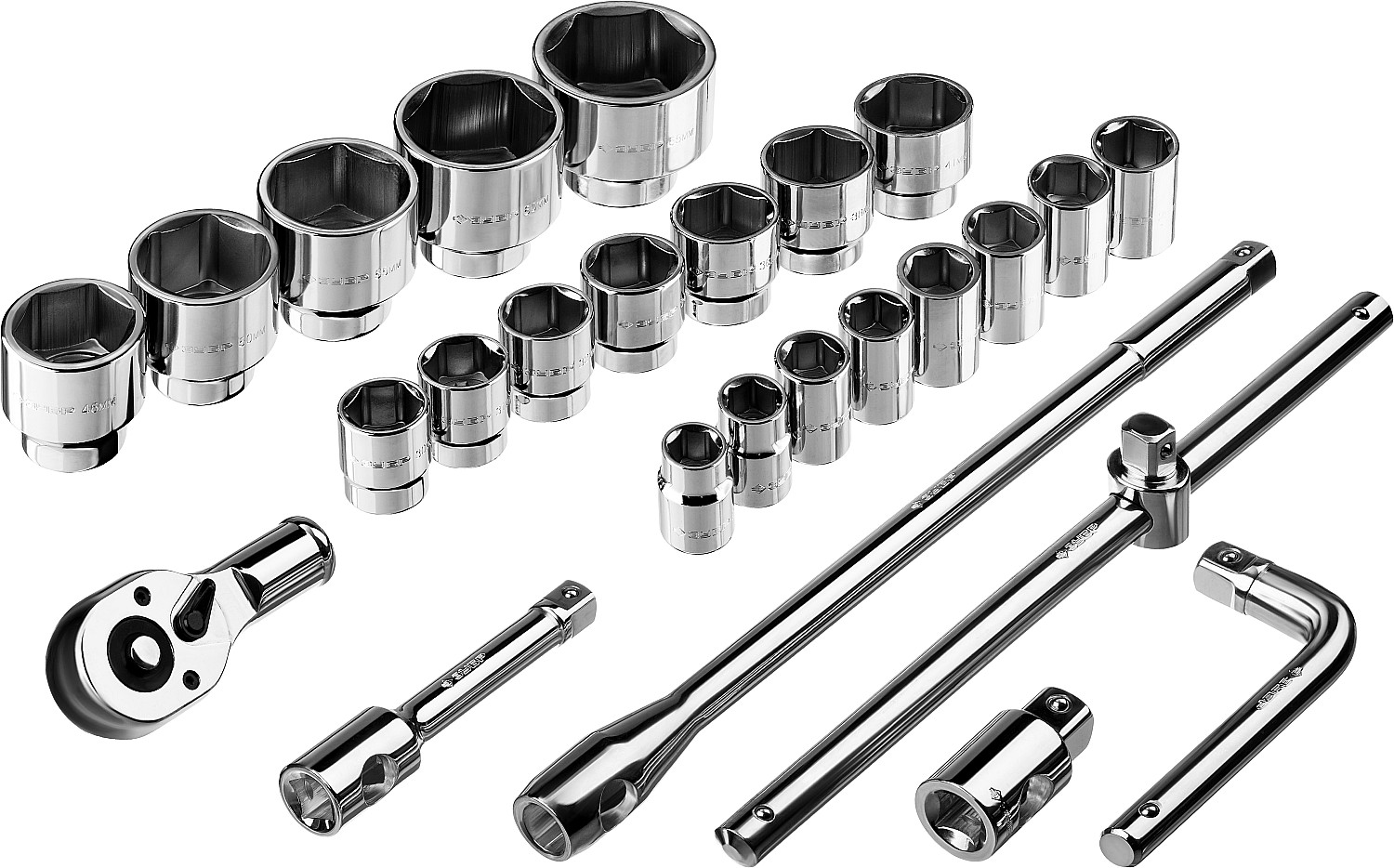 ЗУБР НКТ-26, 26 предм., (3/4″+1″), набор инструмента для крупногабаритной техники, Профессионал (27660-H26)