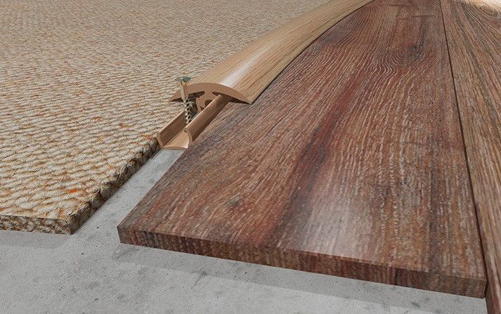 Эластичный напольно-стыковочный профиль Cezar 6m цвет Бамбук 121