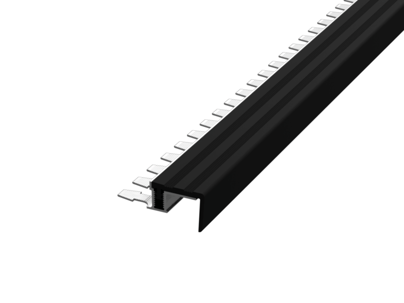 Профиль «Евроступень» P 25x12x2500 мм черный