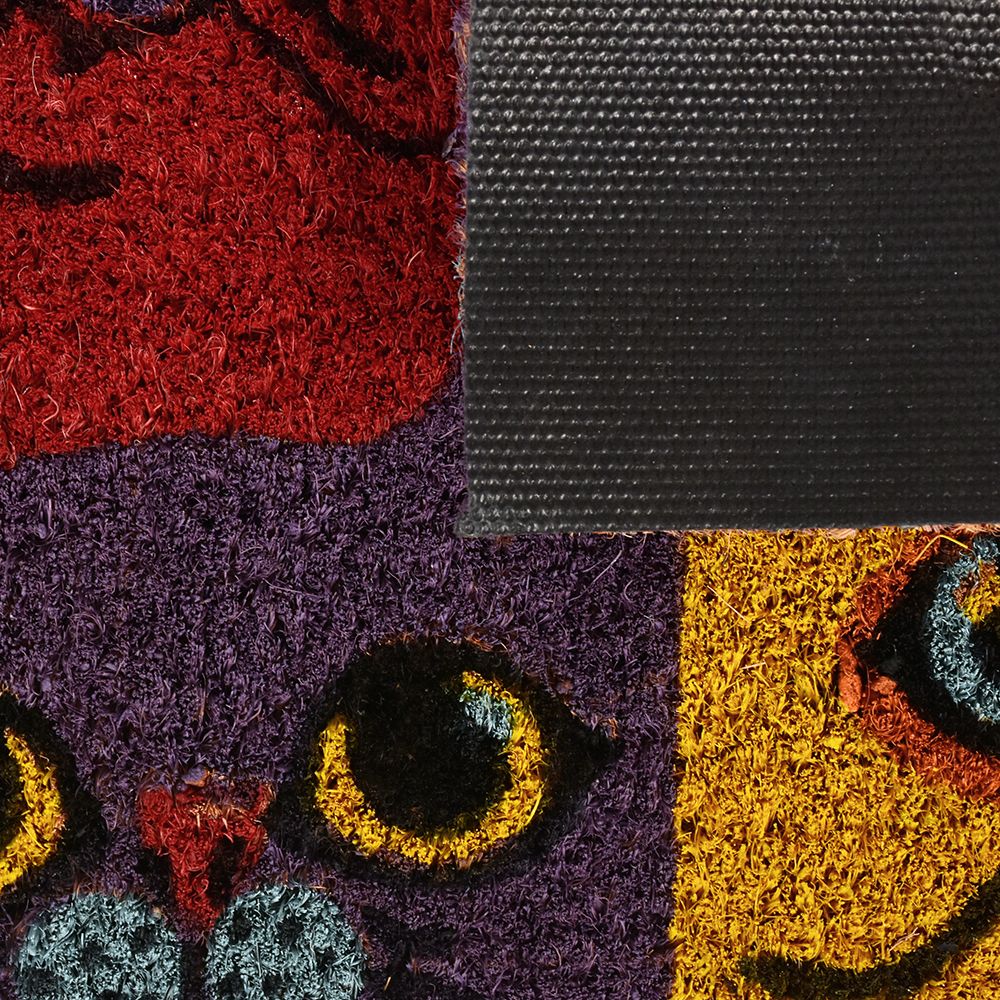 Коврик кокосовый ворс 15мм, 35*60см "Котики", на ПВХ основе