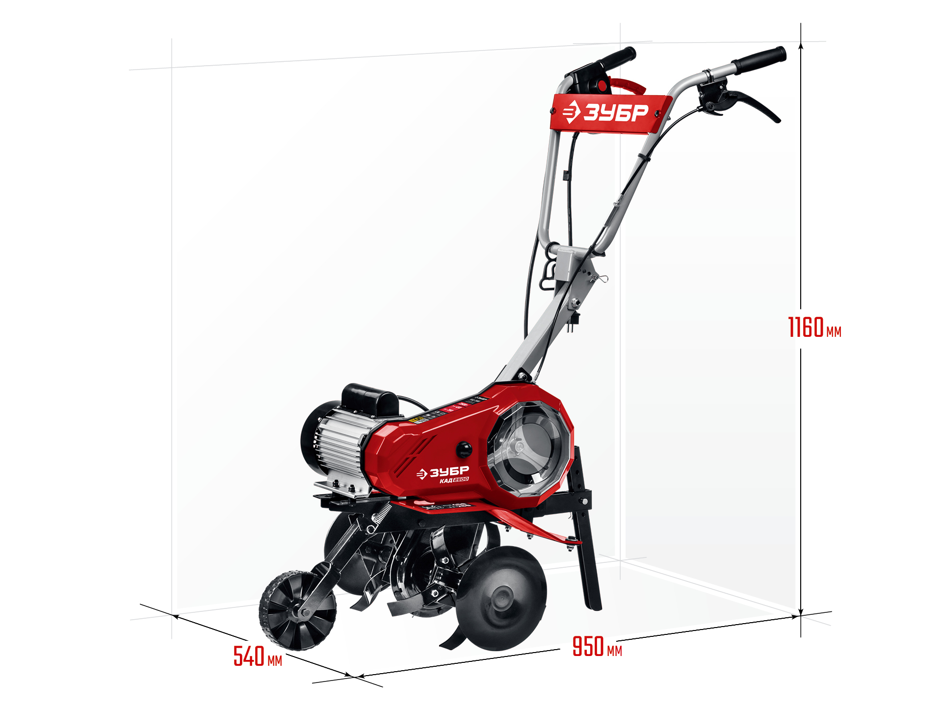 ЗУБР 2500 Вт, электрический культиватор (КАД-2500)