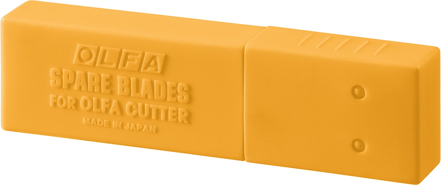 OLFA 9 мм, 50 шт, в пластиковом кейсе, сегментированные лезвия (OL-AB-50S)