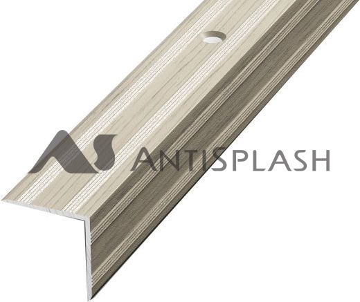 Порог алюминиевый  ПУ-05 20x20x1800 мм, клен беленый