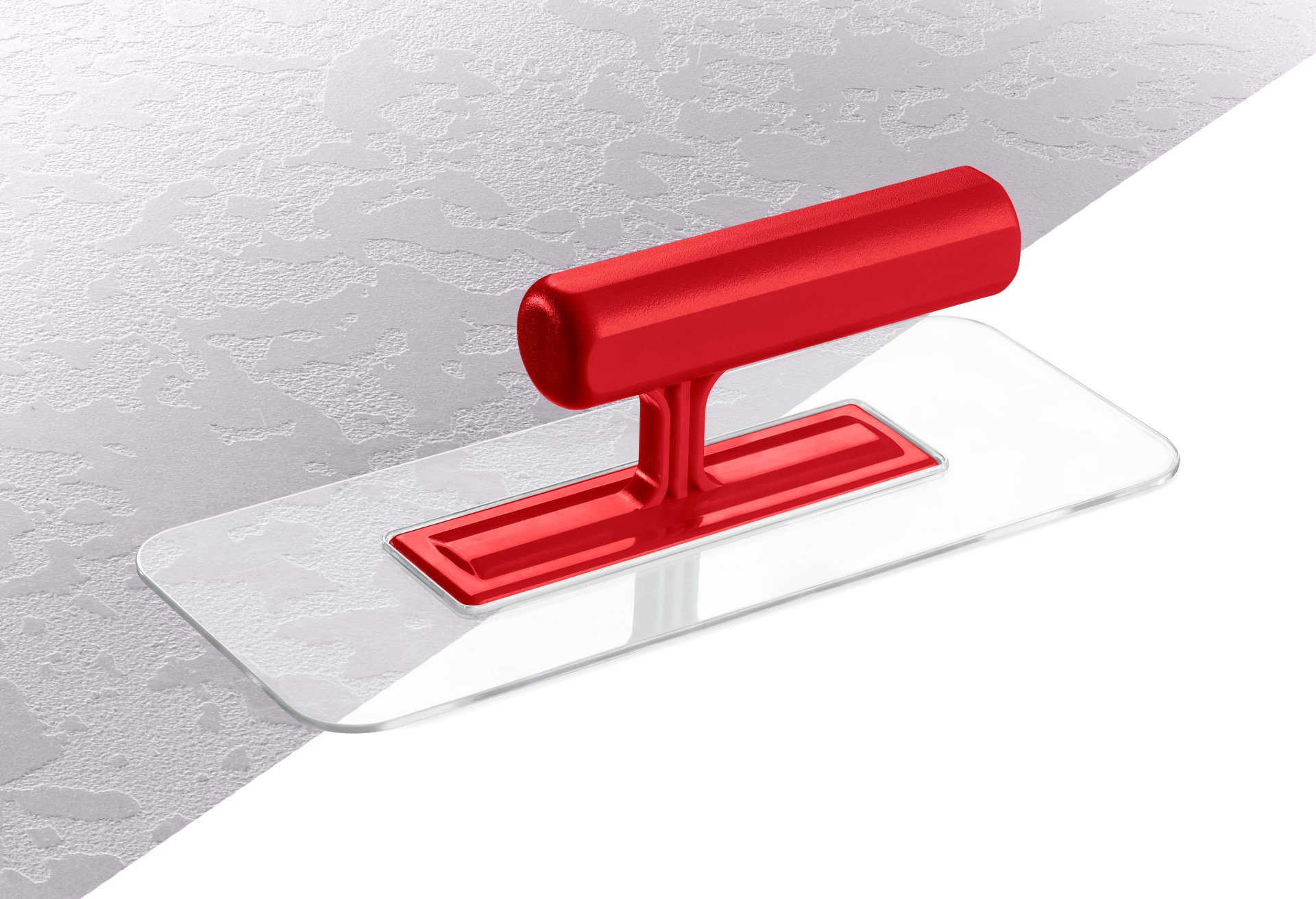 ЗУБР 220 х 90 мм, закругленная, прозрачная, штукатурная пластиковая гладилка (0810-1)