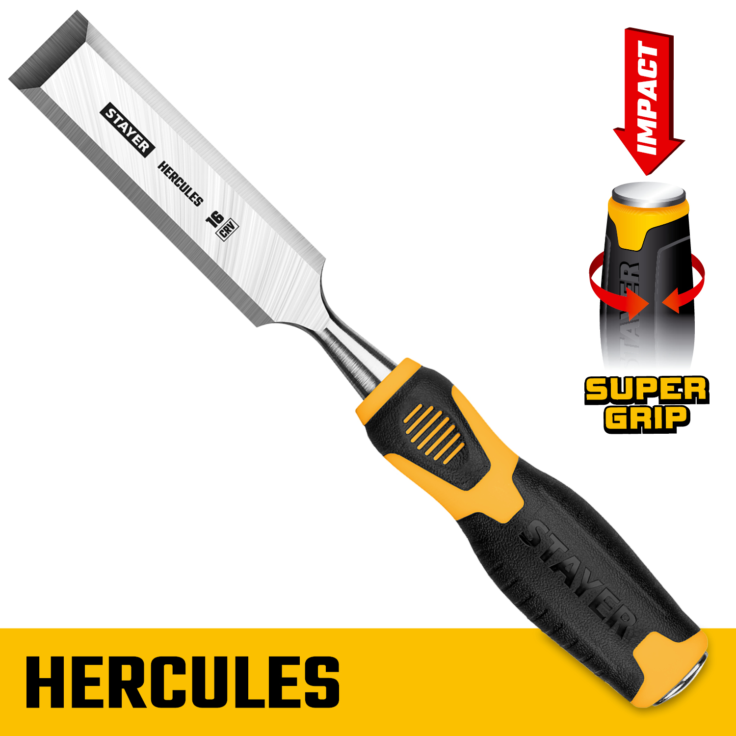STAYER Hercules, 16 мм, стамеска-долото, Professional (18205-16)