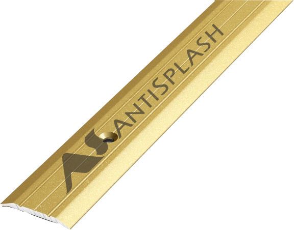 Порог алюминиевый  ПС-01 25x3x1800 мм, окрашенный в золото