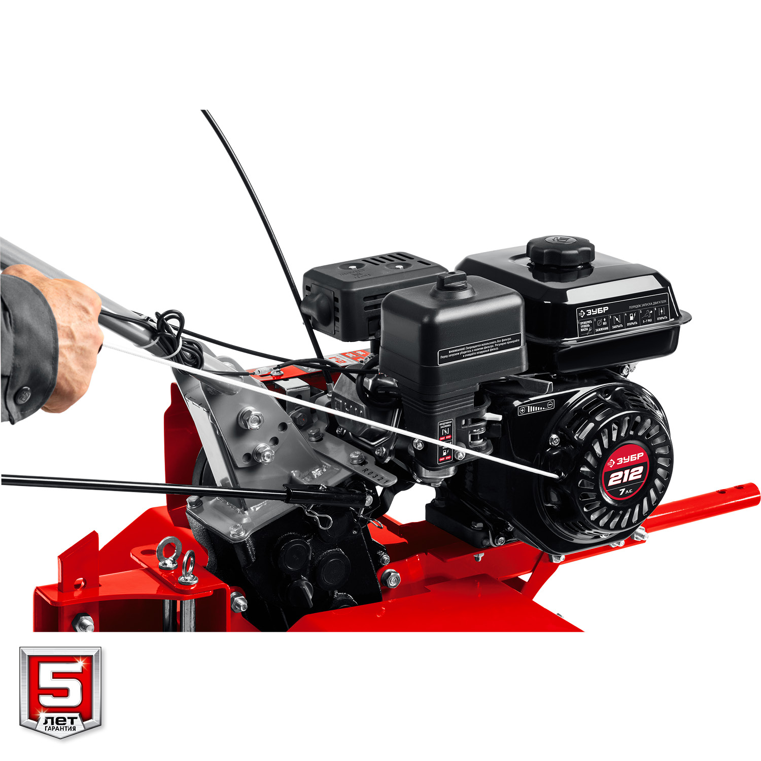 ЗУБР увеличенные колеса, 7 л.с., мотоблок с понижающей передачей (МТБ-400 У)