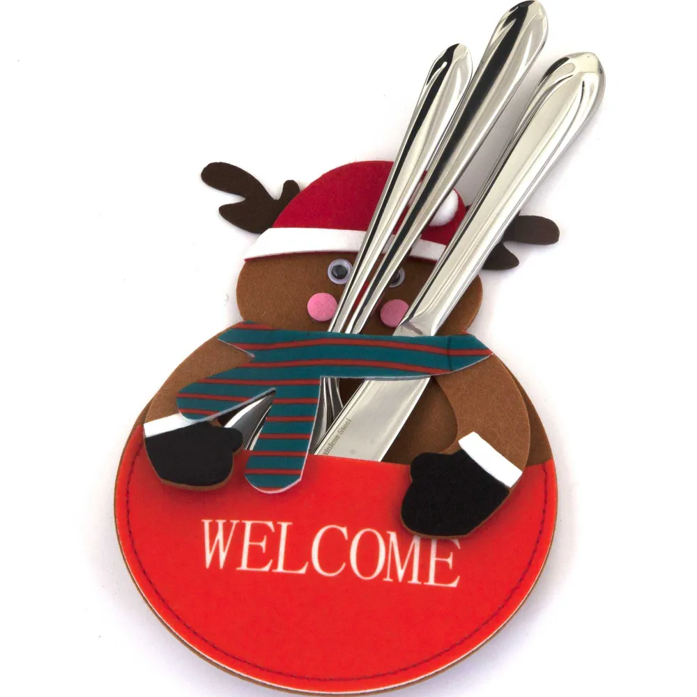 Кармашек фетровый для столовых приборов " WELCOME"