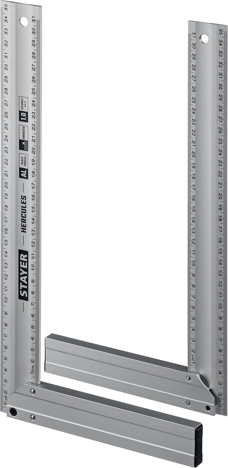 STAYER 350 мм, жесткий столярный угольник, Professional (3432-35)