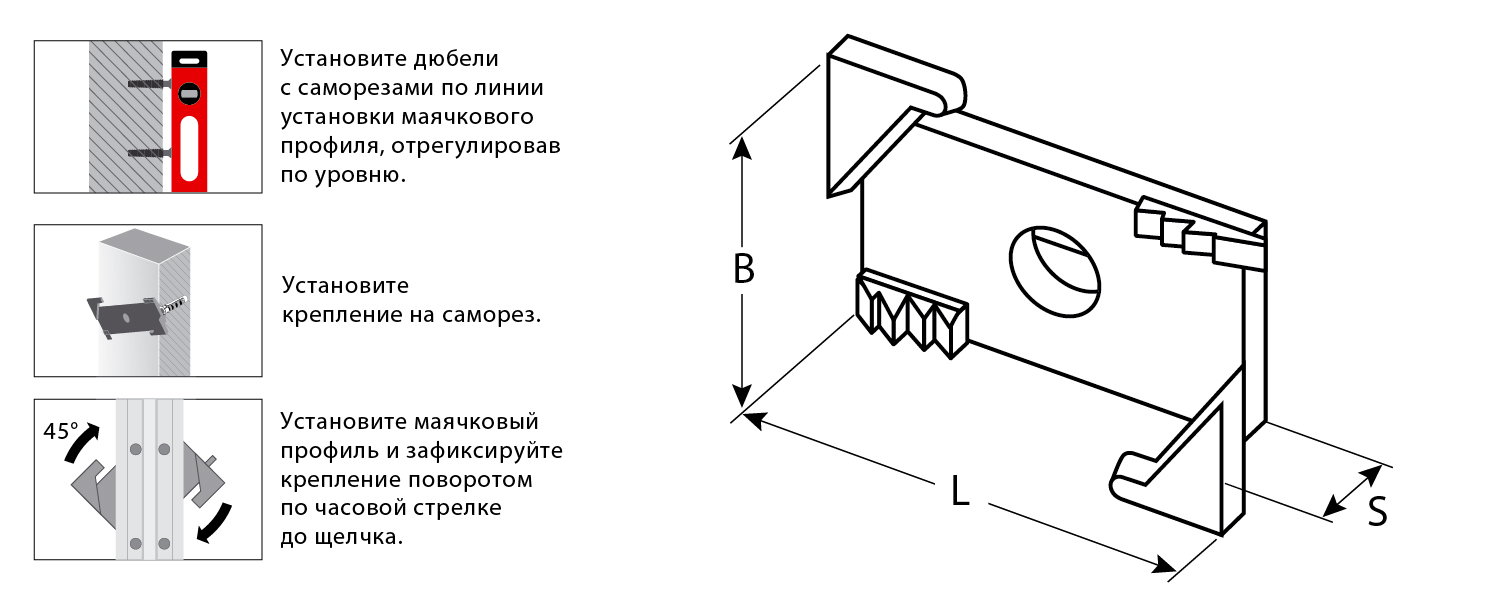 ЗУБР ВИНТ-100, 100 шт, система крепления штукатурных маяков (30955-100)