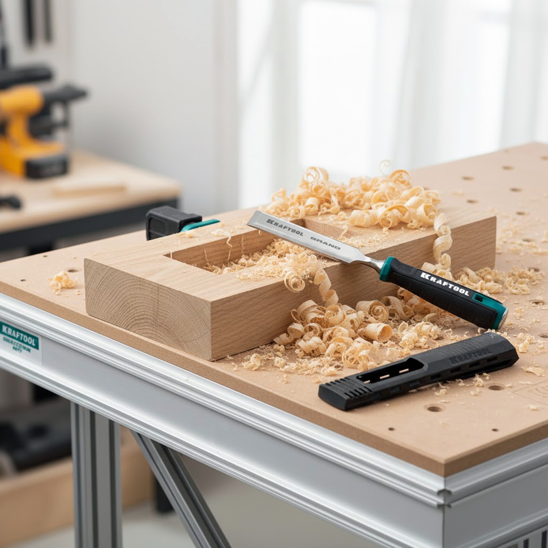 KRAFTOOL GRAND стамеска-долото с двухкомпонентной рукояткой, 12 мм