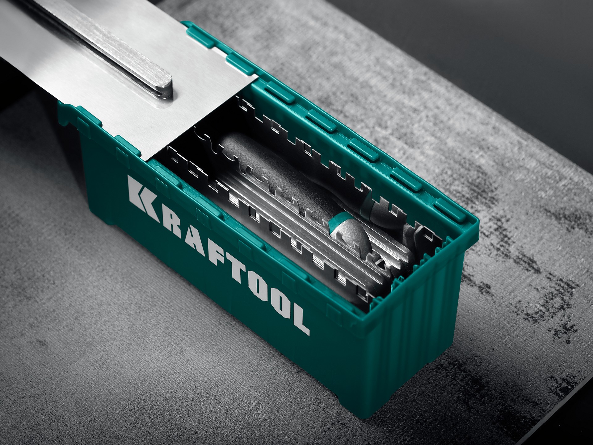 KRAFTOOL 280х115 мм, набор нержавеющих гребенок (6шт) со сменной 2к ручкой, в пластиковом кейсе (33268-H6)