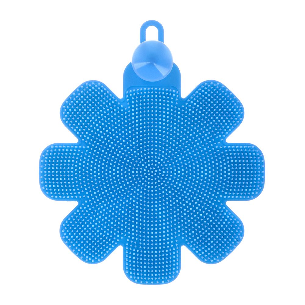 Спонж "Цветочек" для мытья посуды и овощей голубой