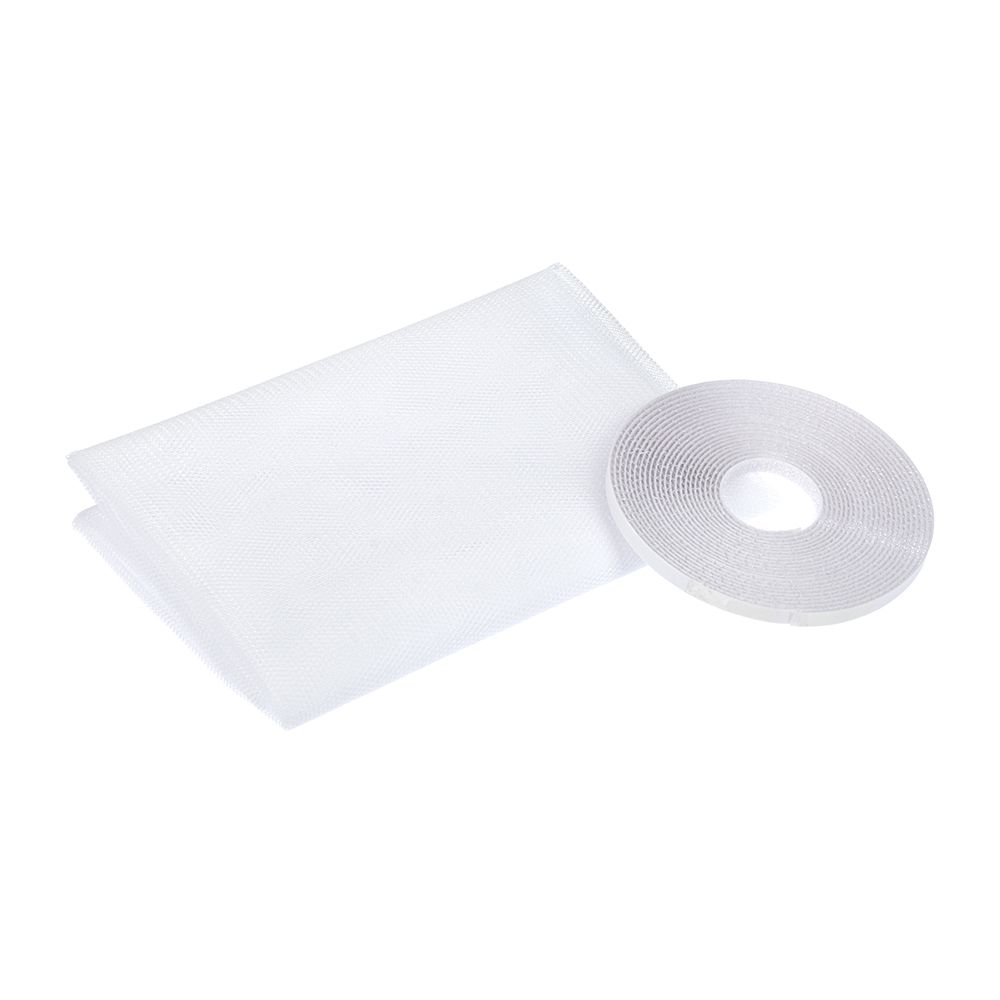 Сетка-штора на дверь ПРОТИВОМОСКИТНАЯ с крепежной лентой, 75*220 см 2шт. в уп.