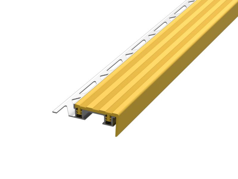Профиль «Евроступень» Z 32x10x2700 мм желтый