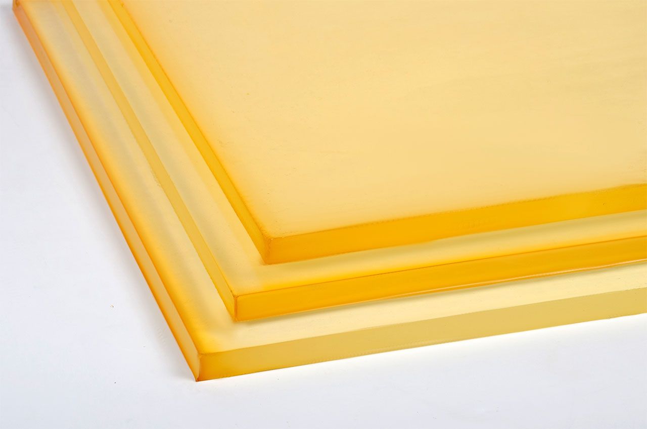 Полиуретан листовой 15 мм (500х500 мм, 4.4 кг, жёлтый) Китай