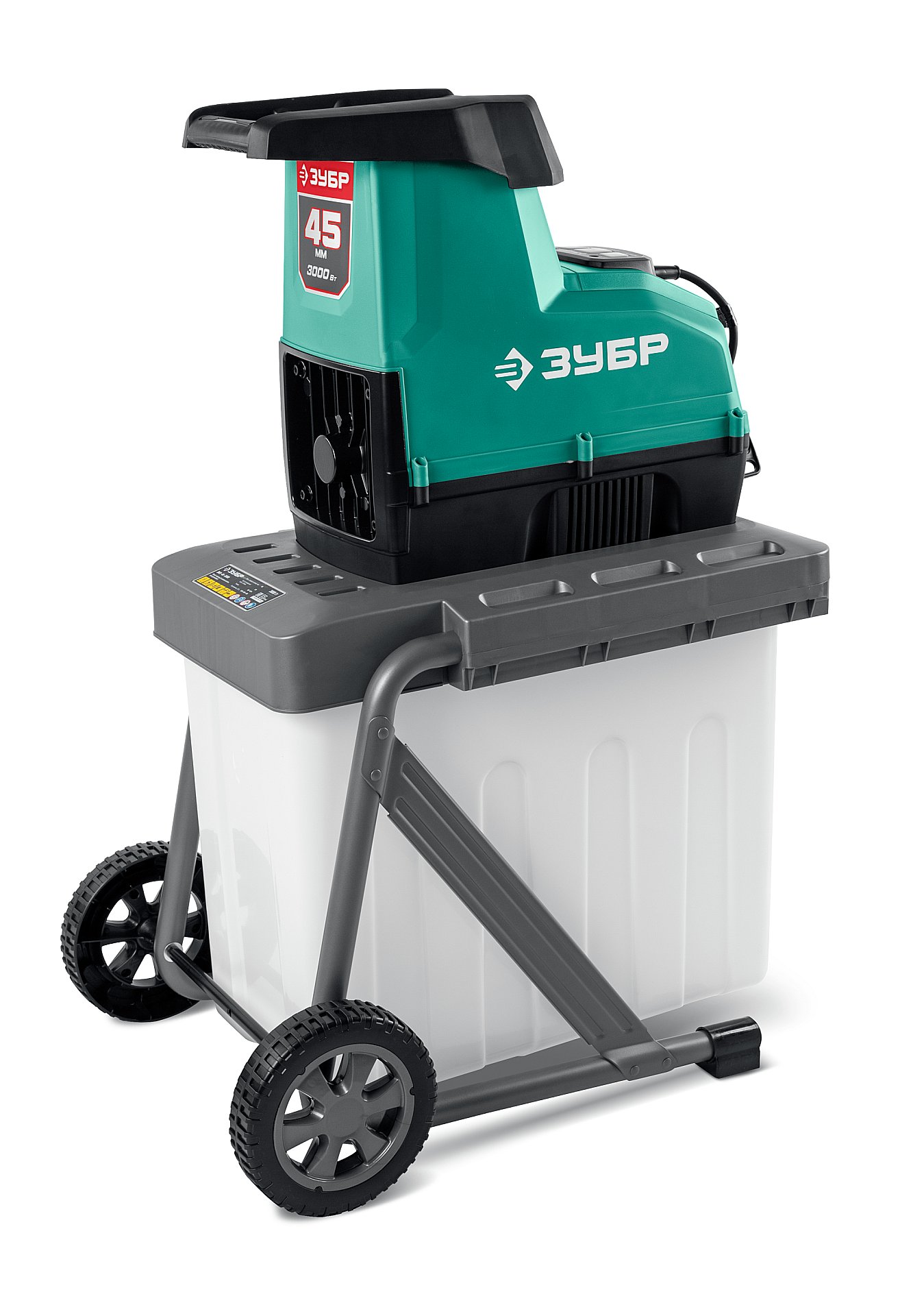 ЗУБР 3000 Вт, измельчитель садовый электрический (ЗИЭ-45-3000)