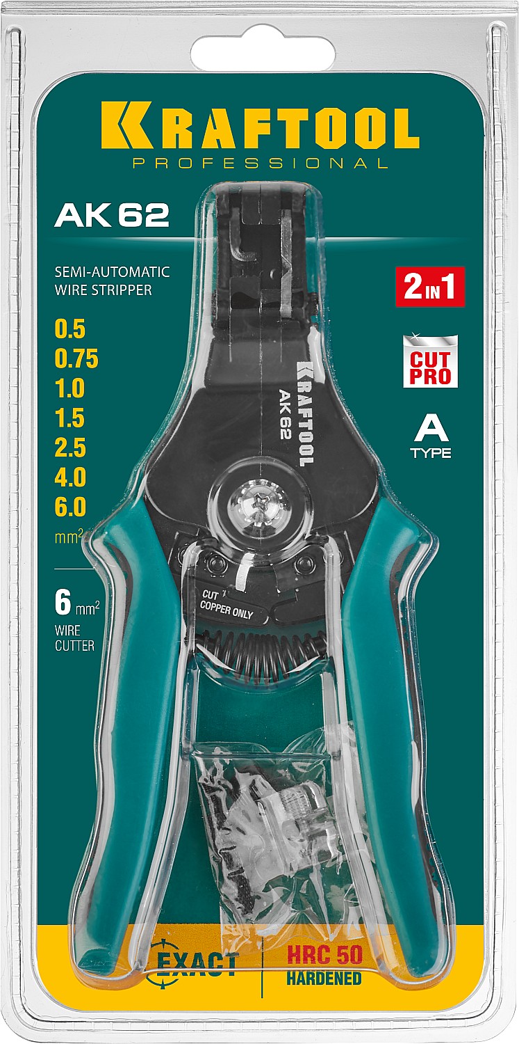 KRAFTOOL АК-62, 0.5 - 6 мм2, полуавтоматический стриппер (22681)