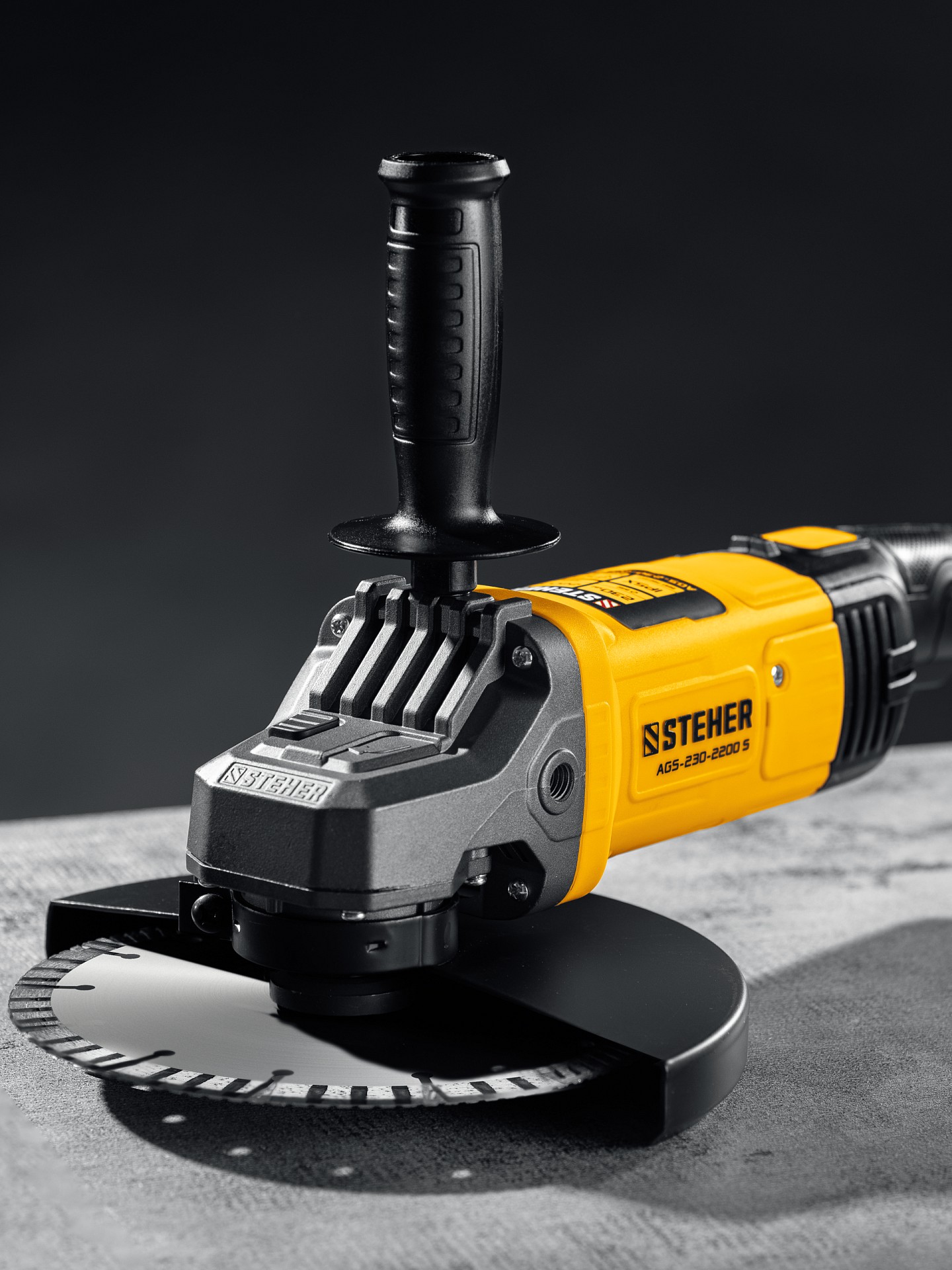 STEHER d 230 мм, 2200 Вт, УШМ (AGS-230-2200 S)