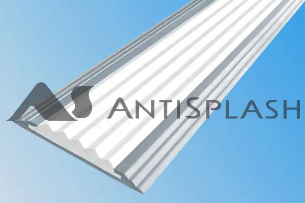 Алюминиевая Полоса с резиновой вставкой АП-40 Без покрытия 1000мм вставка белый