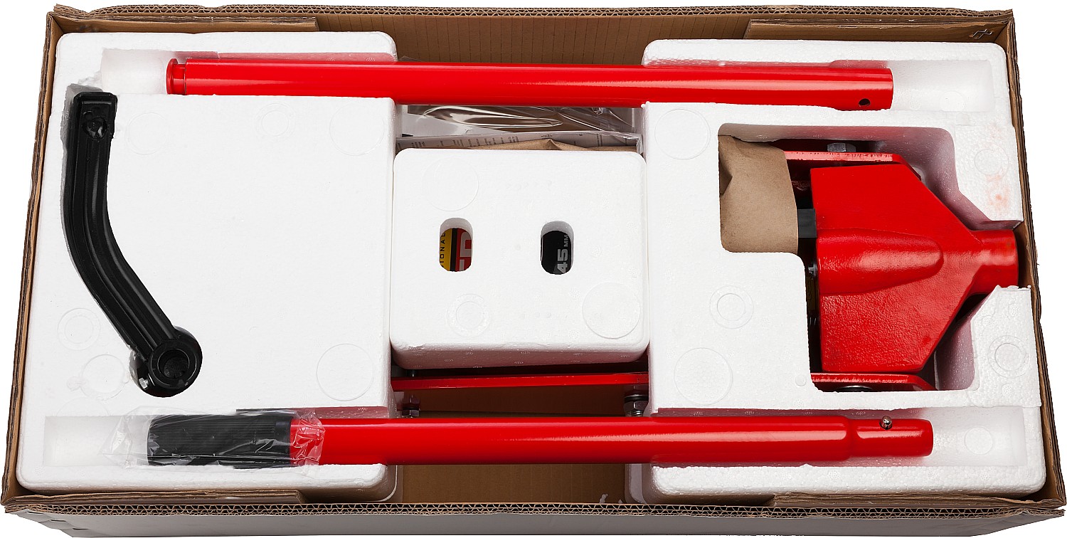 STAYER F-35 RED FORCE, 3.5 т, 145 - 500 мм, подкатной домкрат с быстрым и высоким подъемом для СТО, Professional (43155-3.5)