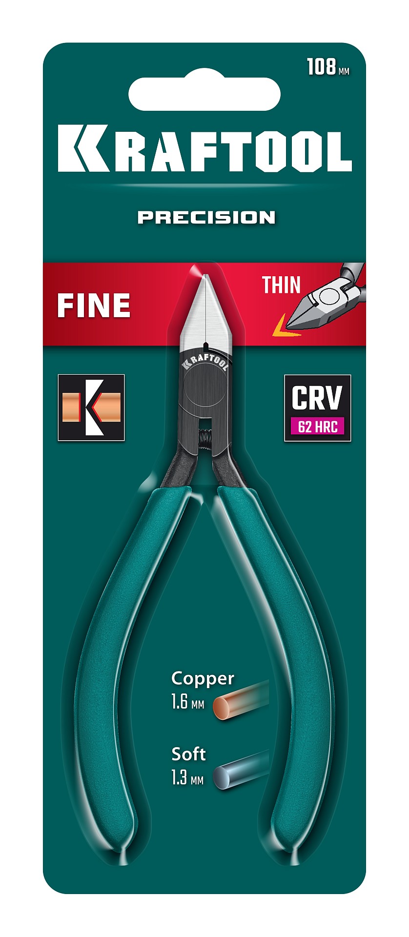 KRAFTOOL Precision, чистый рез 108 мм, прецизионные бокорезы (220017-6-10)