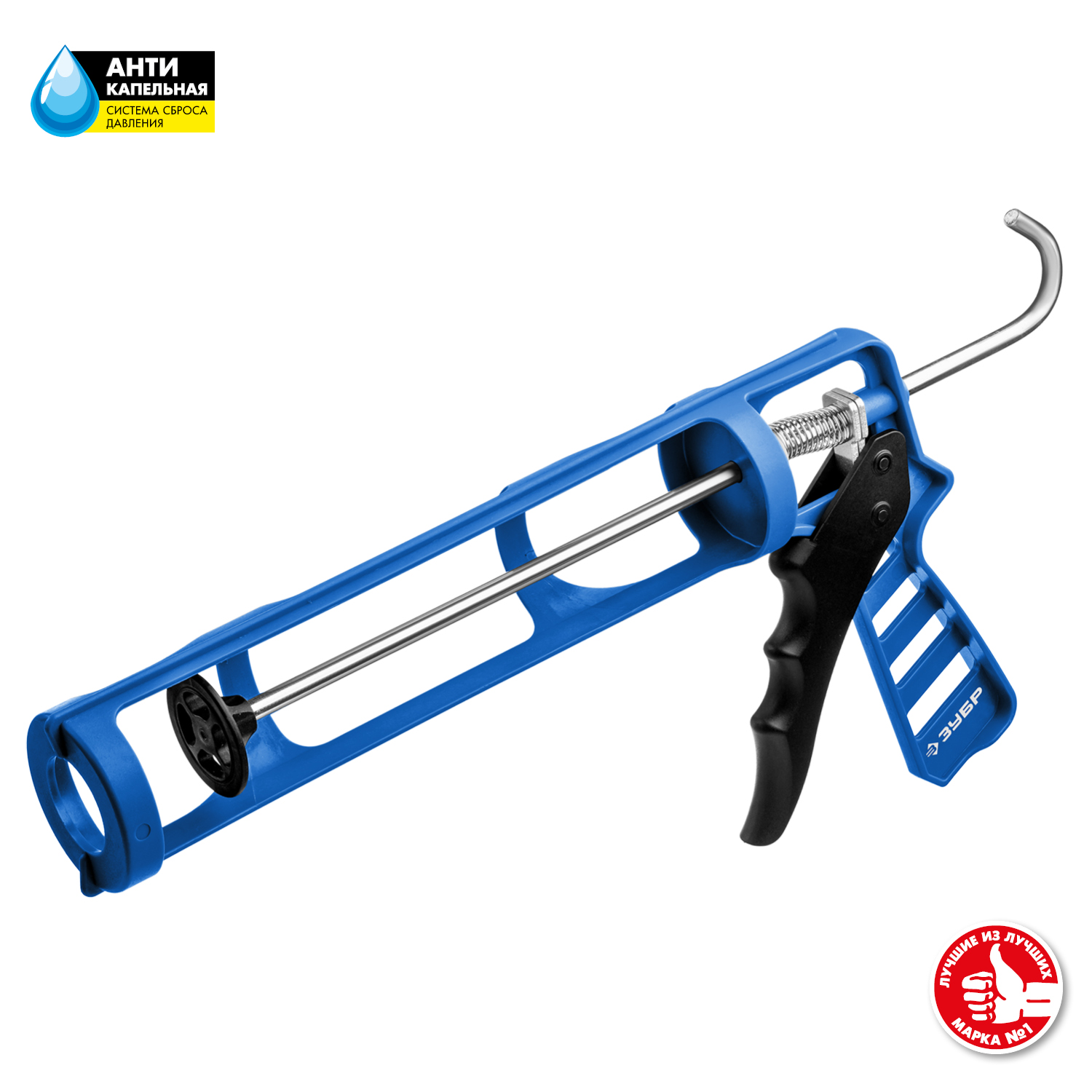 ЗУБР 310 мл, антикапельная система, легкий скелетный пистолет для герметика (06632)