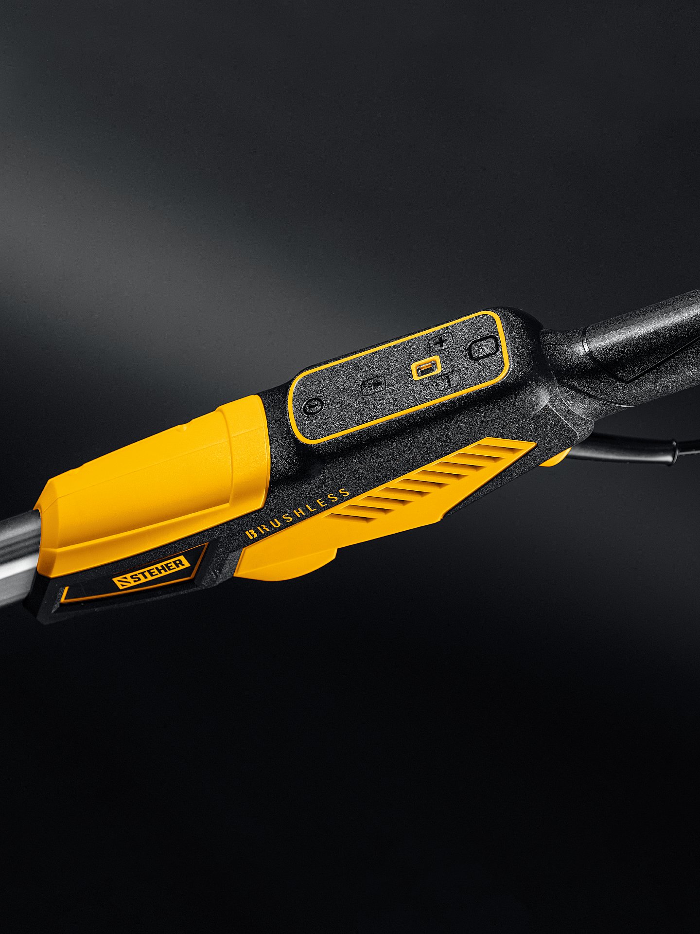 STEHER d225 мм, 500 Вт, подсветка, бесщеточная шлифовальная машина для стен (жираф), кейс (DWB-500)