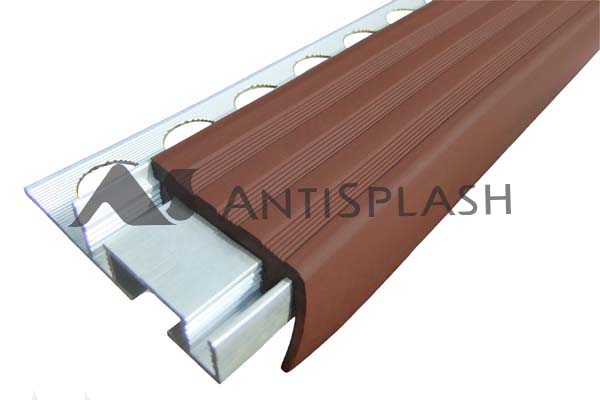 Профили закладные алюминиевые «SafeStep» коричневый (тип 2), 2,4 м