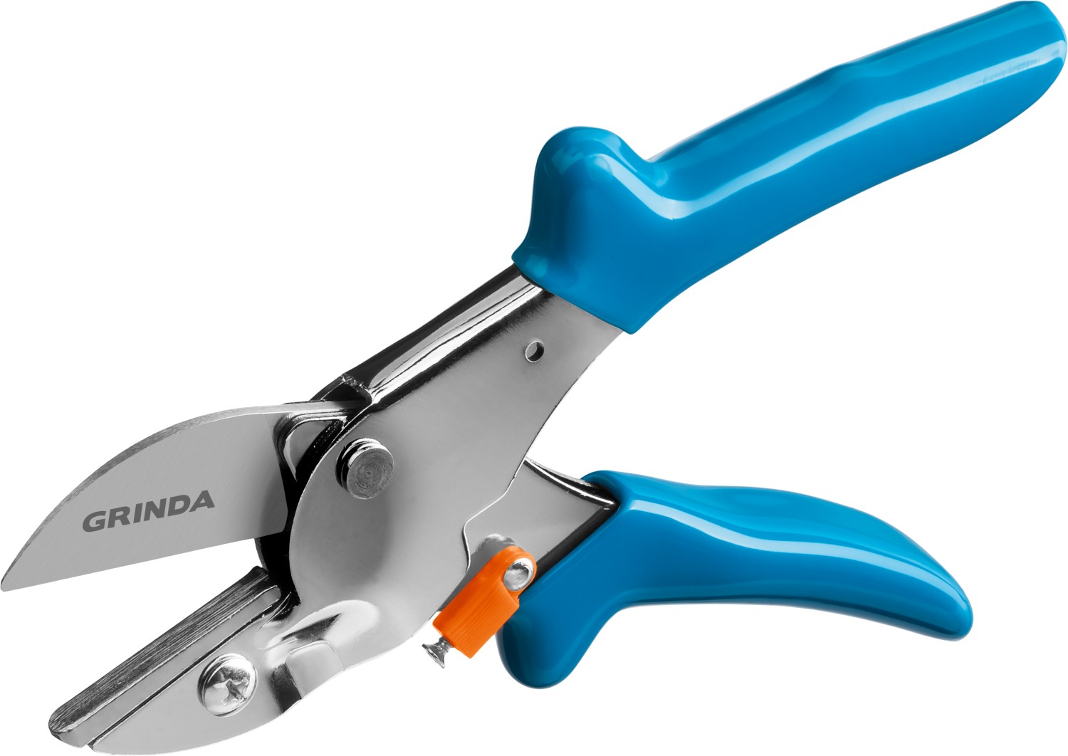 GRINDA P-44, 190 мм, закаленная сталь, стальные рукоятки, покрытие ПВХ, контактный секатор, PROLine (423444)