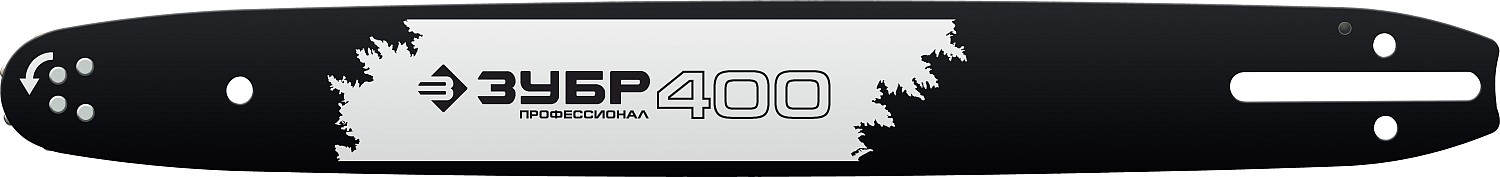 ЗУБР тип 1, шаг 3/8″, паз 1.3 мм, 40 см, шина для бензопил, Профессионал (70201-40)