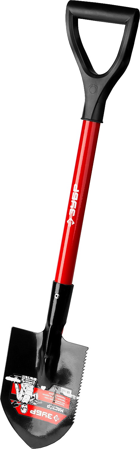 ЗУБР МАСТЕР, 80 см, стальной черенок, укороченная штыковая лопата, автомобильная, закаленное полотно (39258)