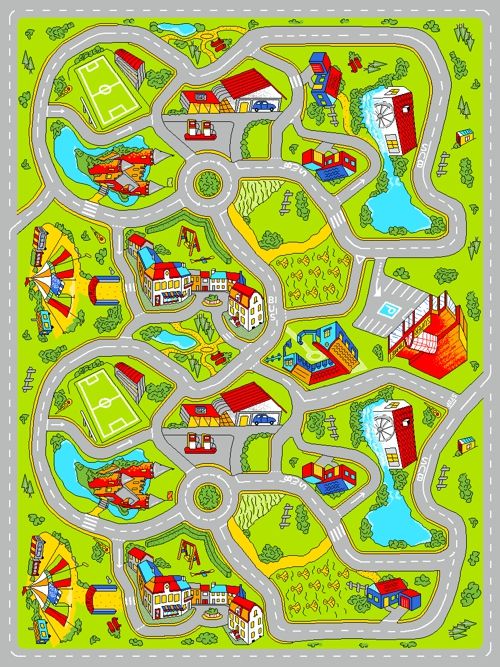 Детский коврик Лунапарк 610 принт 1,0*1,5м