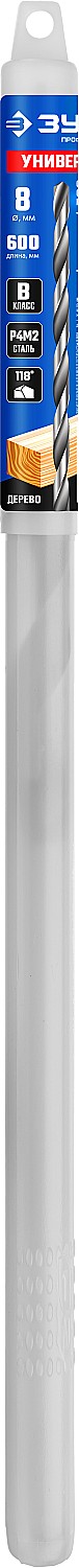 ЗУБР EXPERT 8 x 600 мм, сверло опалубочное, Hex 1/4″ (29390-600-08)