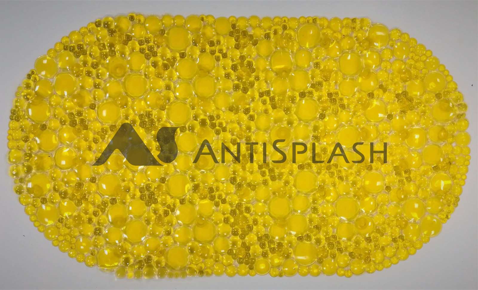 Коврик противоскользящий в ванную "Линза" 67см*38см, желтый