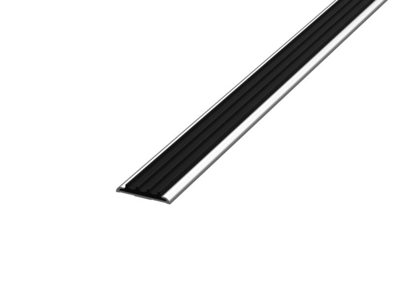 Алюминиевая Полоса с резиновой вставкой АП-32 Евро, 2500мм черный