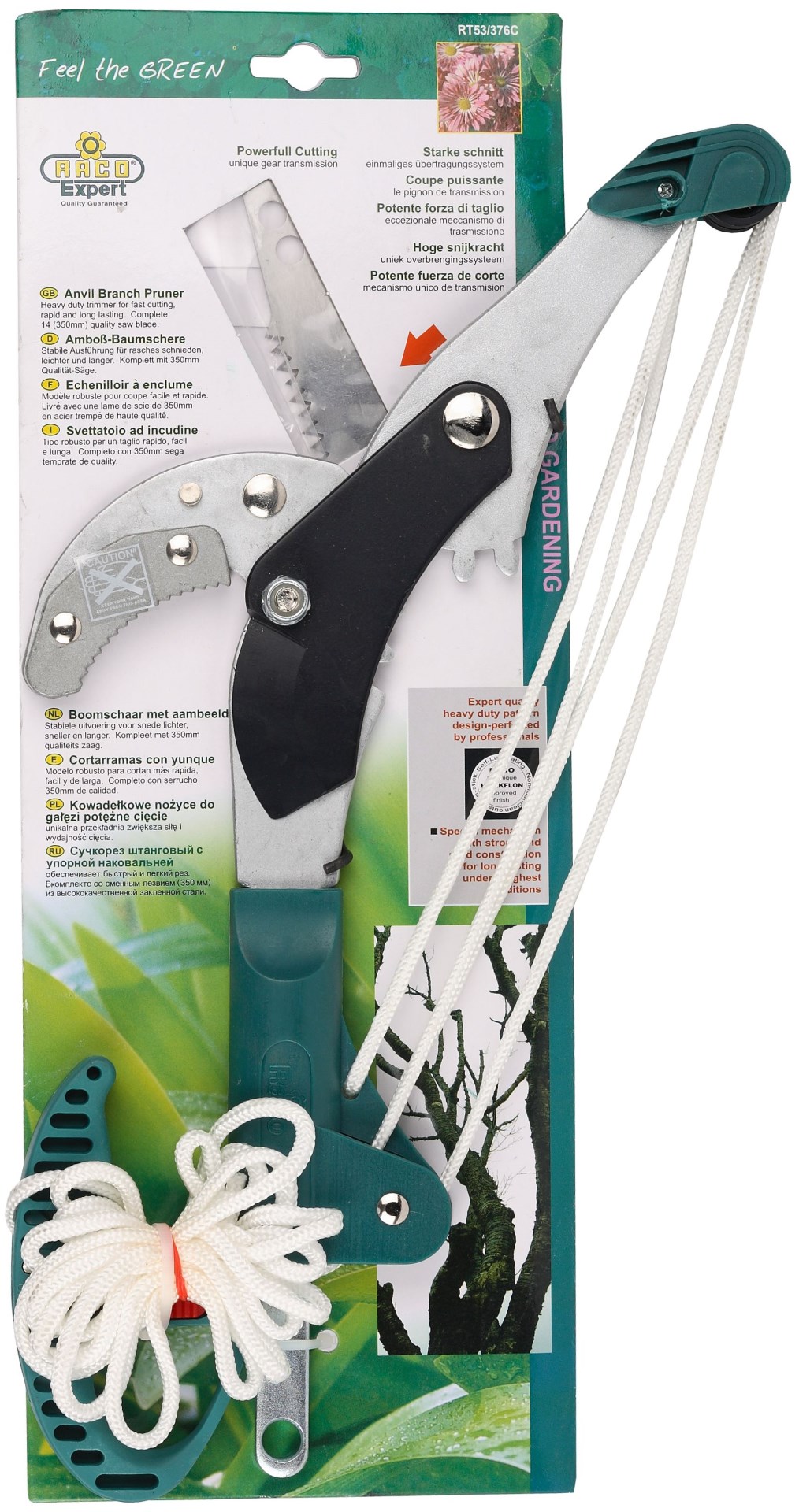 RACO Connexion System, 350 мм, лезвие закалено, покрытие Hitekflon, упорная пластина, пила, штанговый сучкорез (4218-53/376C)