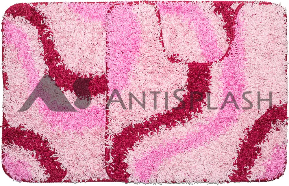 Набор Super Shaggy 500x800мм + 500x500мм Волна розовый