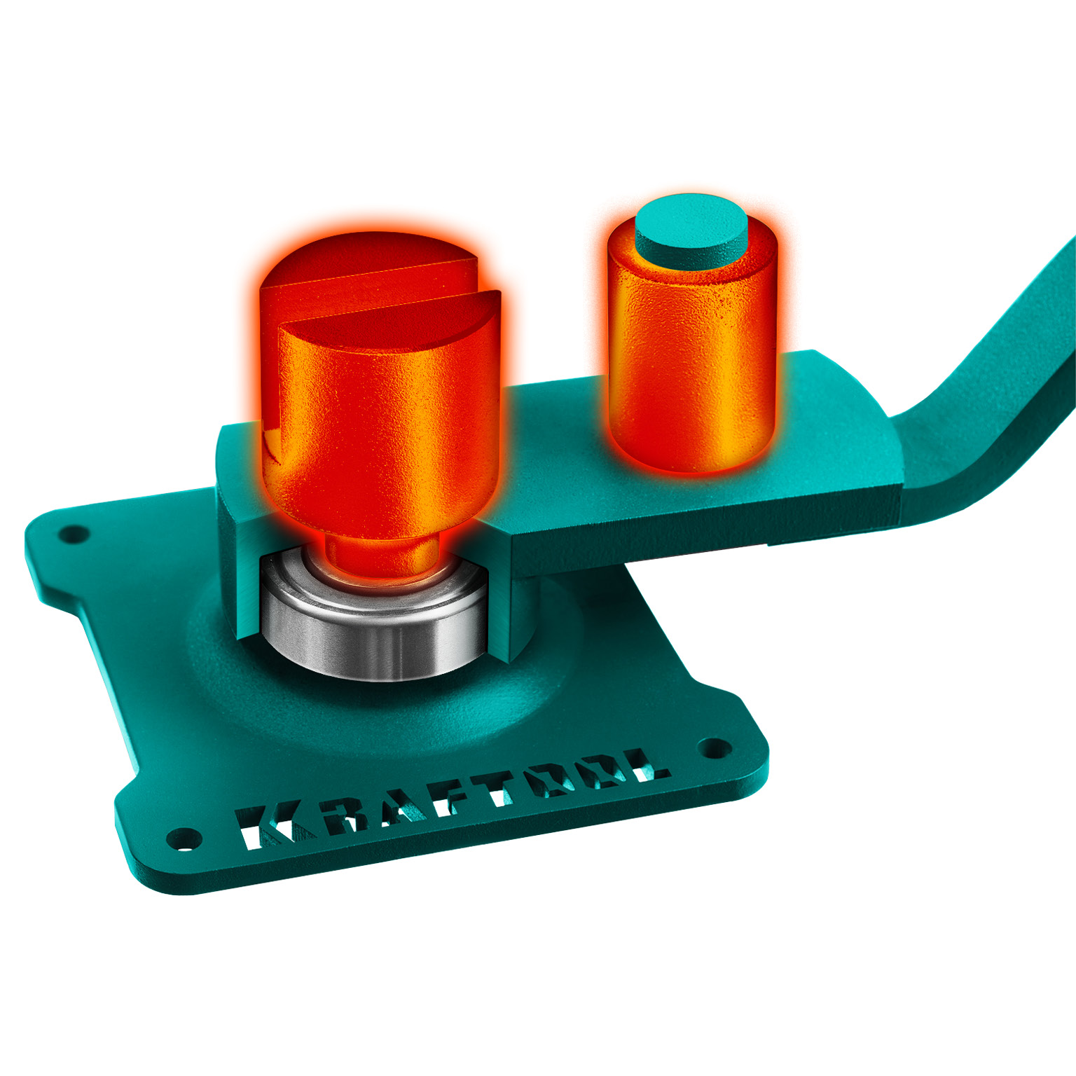 KRAFTOOL 12 E, острый гиб, на подшипнике, ручной станок для гибки арматуры (23303)