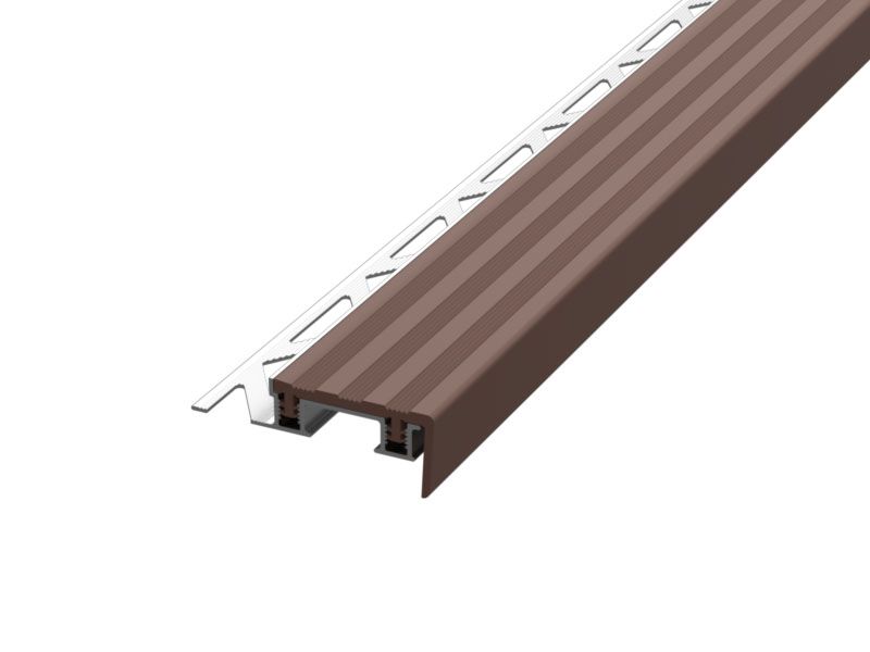 Профиль «Евроступень» Z 32x10x2700 мм коричневый