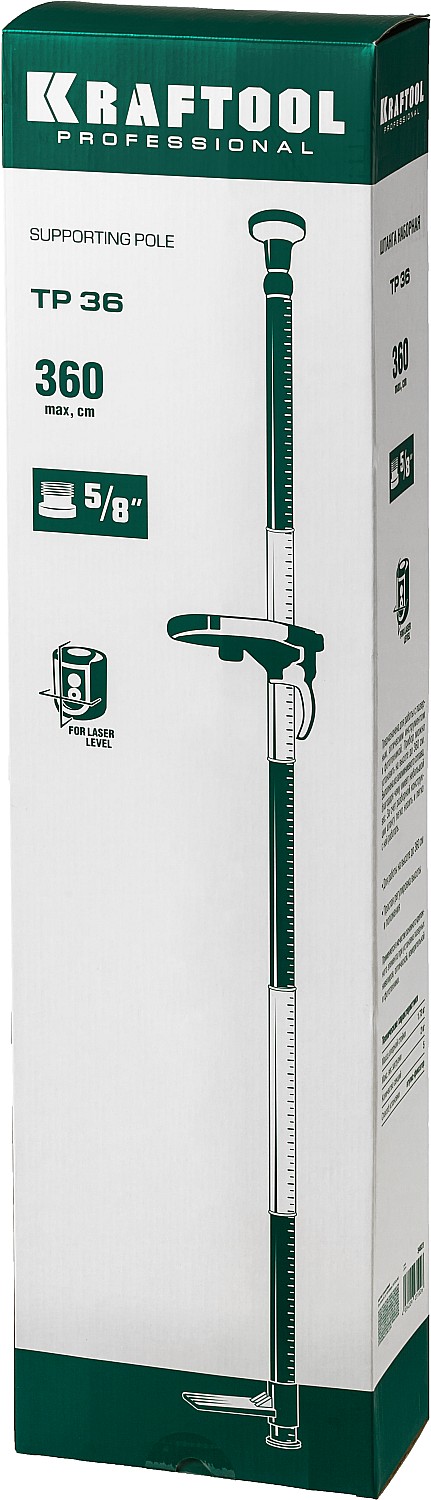 KRAFTOOL ТР 36, 25-360 см, наборная, элевационная распорная штанга-штатив (34823)
