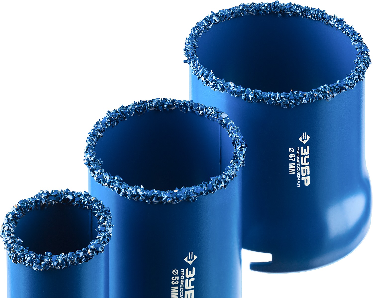 ЗУБР 5 шт, d 33, 53, 67 мм, карбид вольфрама, набор кольцевых коронок, Профессионал (33350-H5)