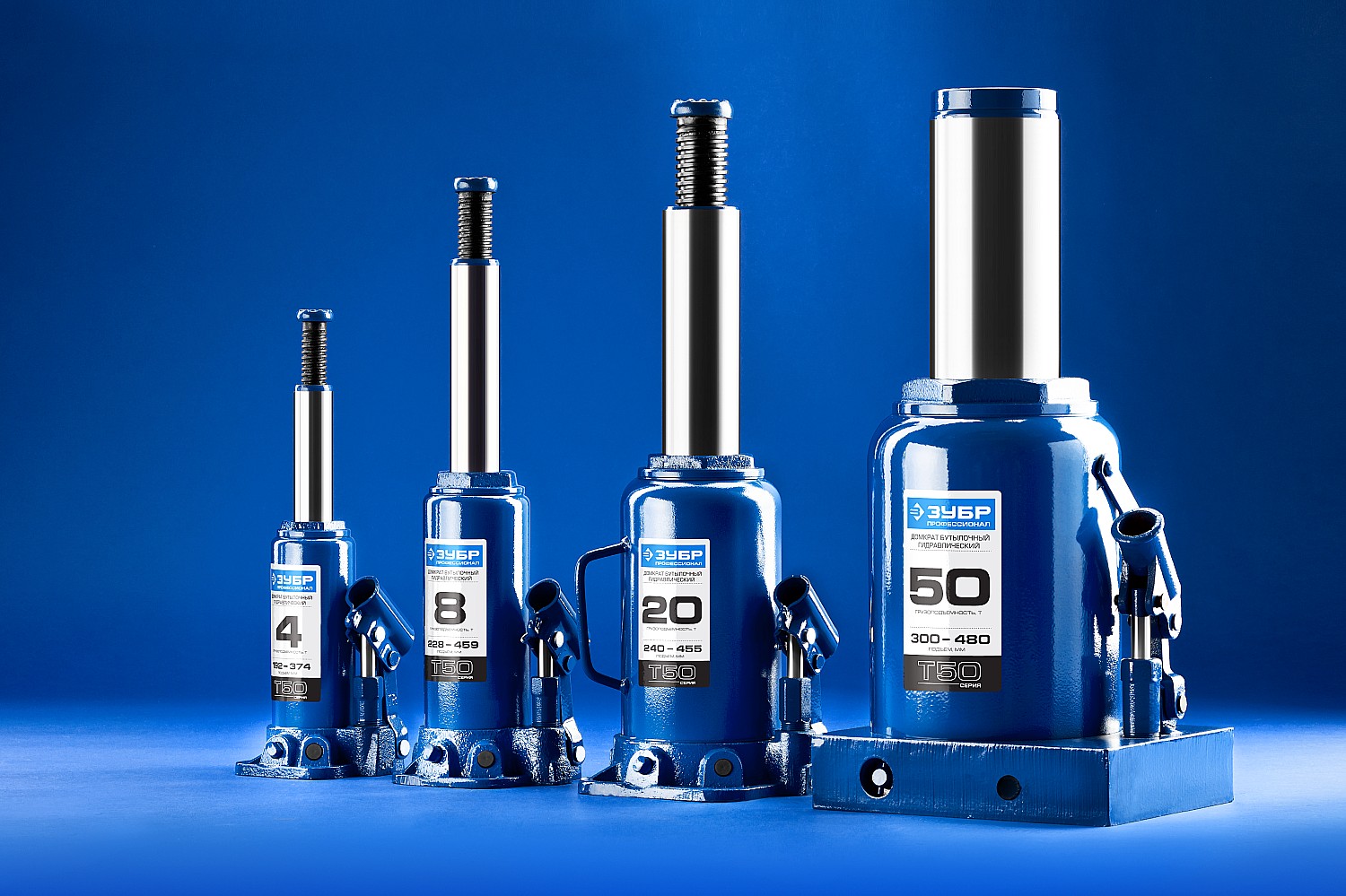 ЗУБР 4 т, 192 - 374 мм, бутылочный гидравлический домкрат в кейсе, Профессионал (43060-4-K)