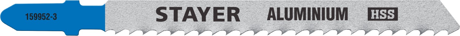 STAYER T127D, T-хвост., HSS сталь, по мягкому металлу толщиной 2-15 мм, шаг зуба 3 мм (8TPI), раб. длина 75 мм, 2 шт, полотна для лобзика (159952-3)