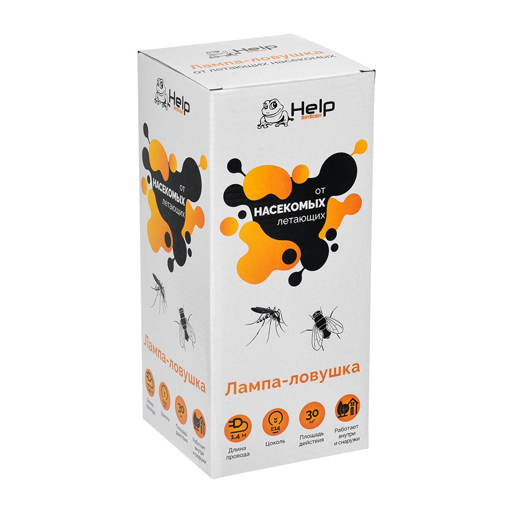 Лампа-ловушка для уничтожения летающих насекомых, размер 12x12x28см, 220В