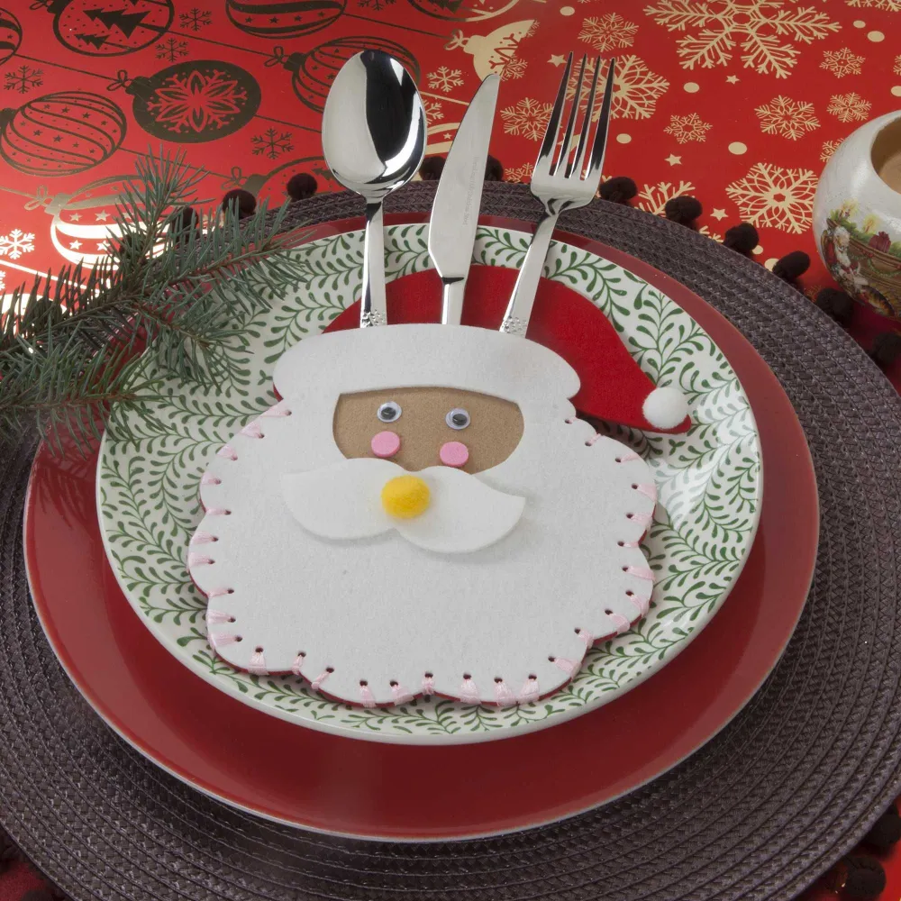 Кармашек фетровый для столовых приборов "SANTA"