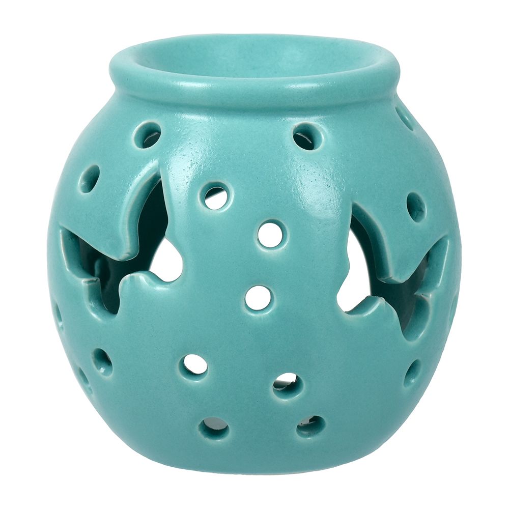 Аромалампа "Бабочки", свеча в комплекте, бирюзовая, 8x8x8 см