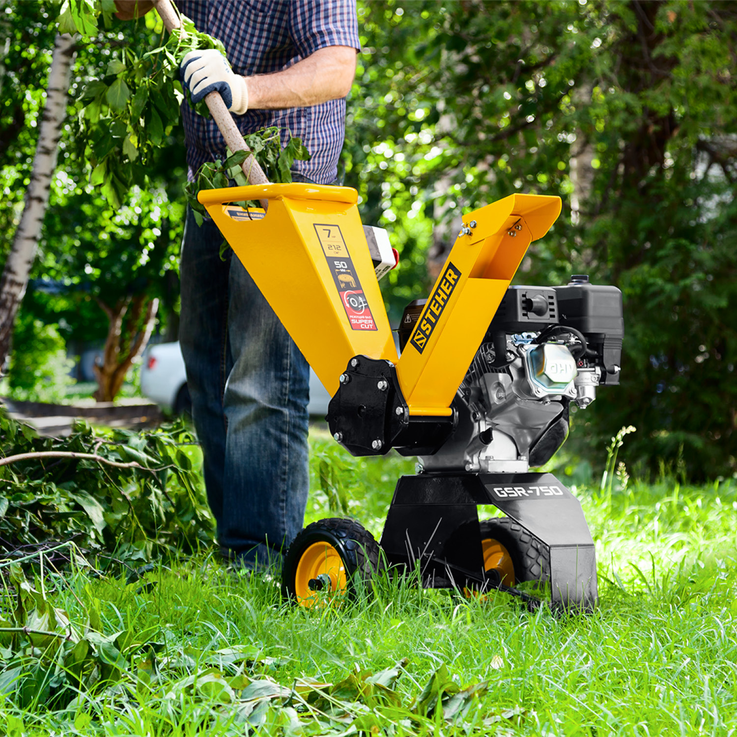 STEHER 50 мм, бензиновый садовый измельчитель (GSR-750)
